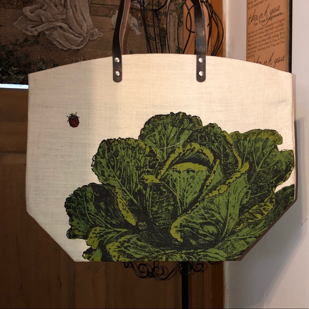Market Bag with Leather Handle